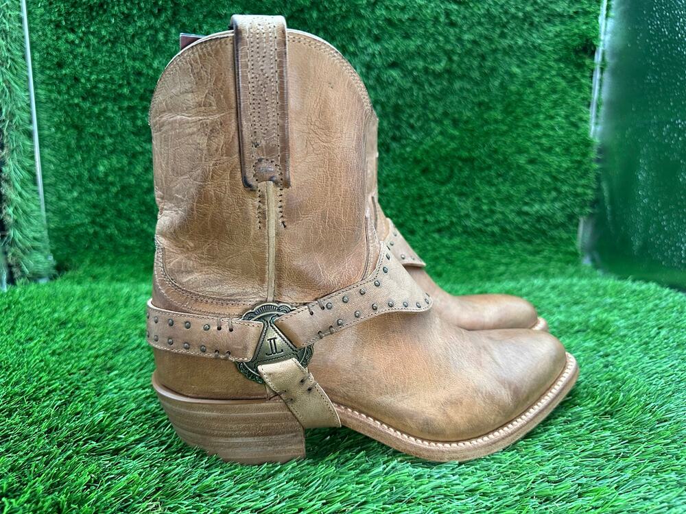 Lucchese Addison N4804.V4 Short Western Bootie Womens 7.5B Brown Leather Cowgirl